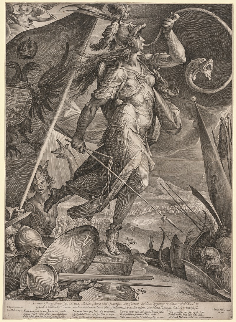 Jan Muller - Bellona Leading the Armies of the Emperor against the Turks