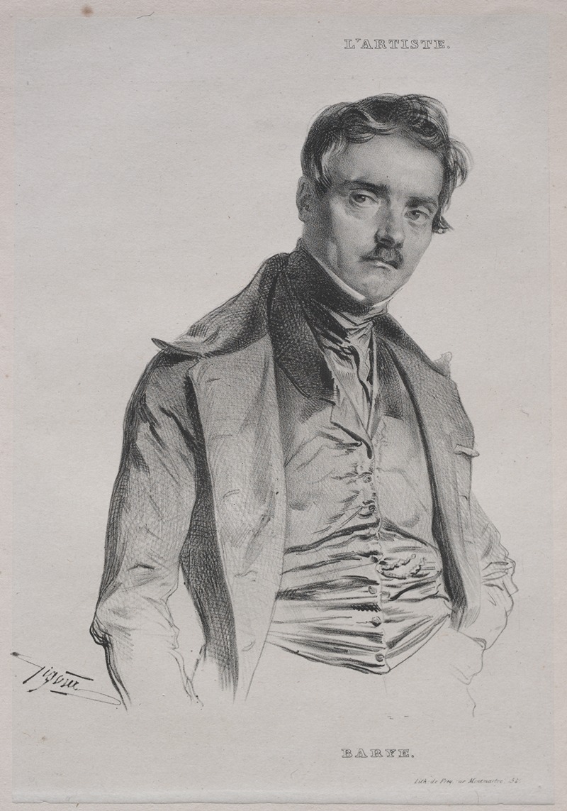 Jean Francois Gigoux - Antoine-Louis Barye