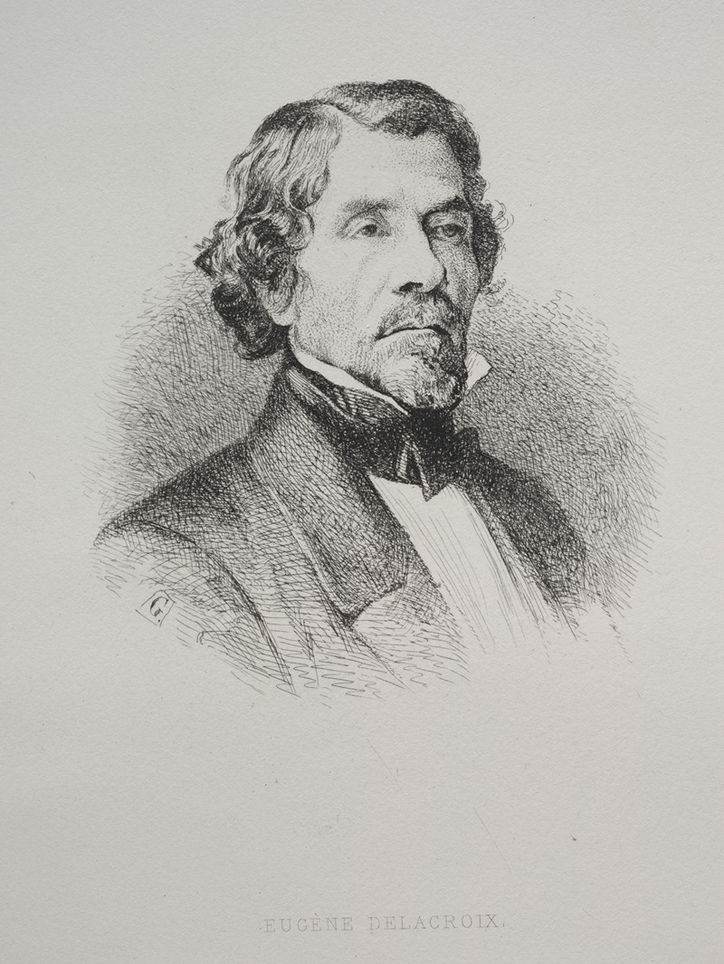 Jean Francois Gigoux - Eugène Delacroix