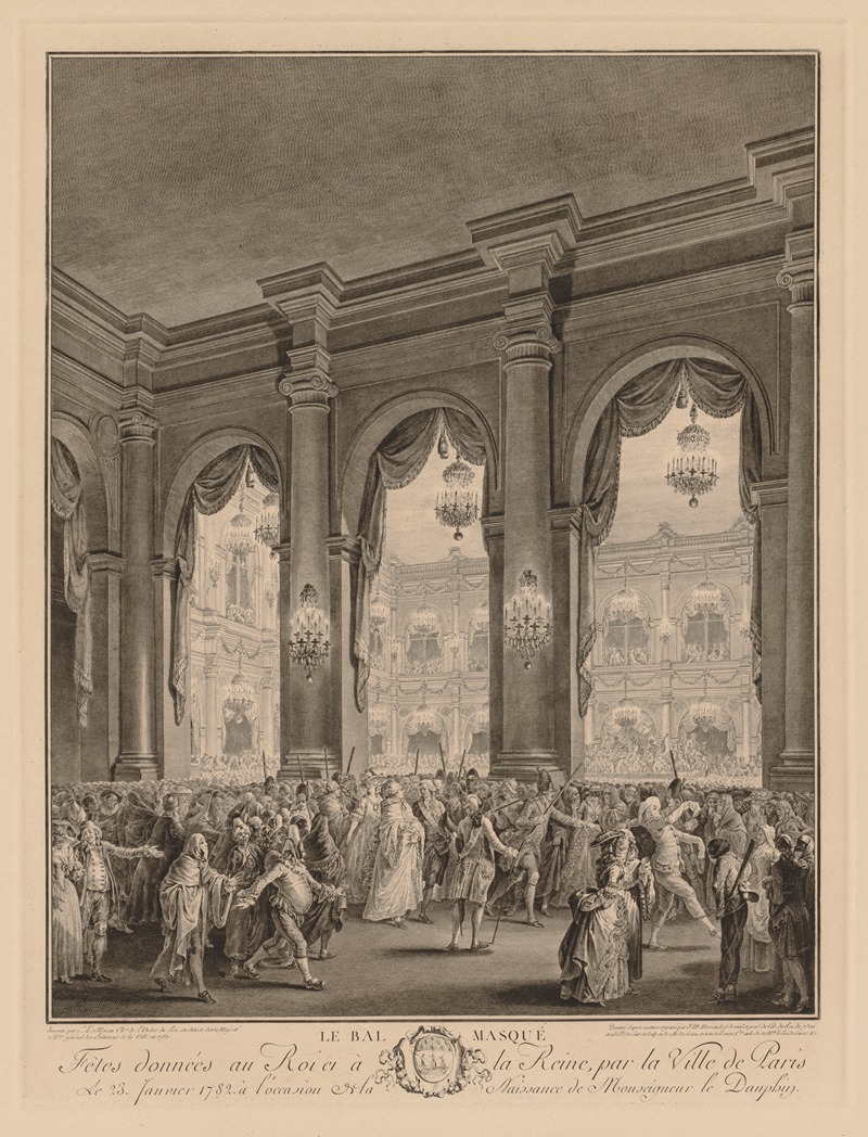 Jean-Michel the Younger Moreau - Masked Ball at the Hôtel de Ville, January 23, 1782