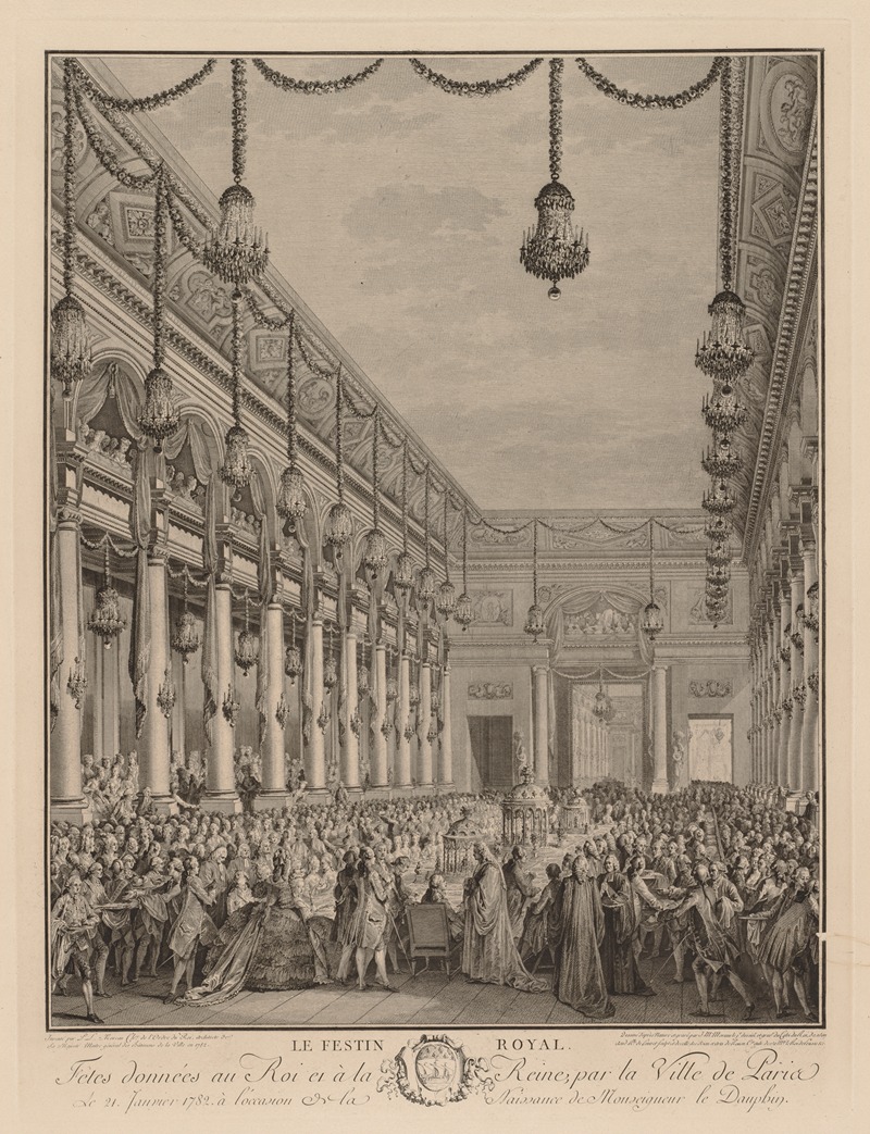 Jean-Michel the Younger Moreau - Royal Feast at the Hôtel de Ville, January 21, 1782