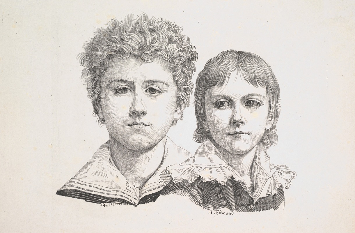 Johann Gottfried Schadow - Portrait of the Rabe Children; Hermann, age 14 and Edmond, age 7