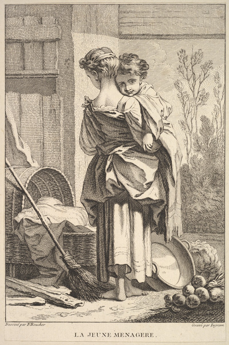 John Ingram - The Young Housekeeper (After François Boucher)