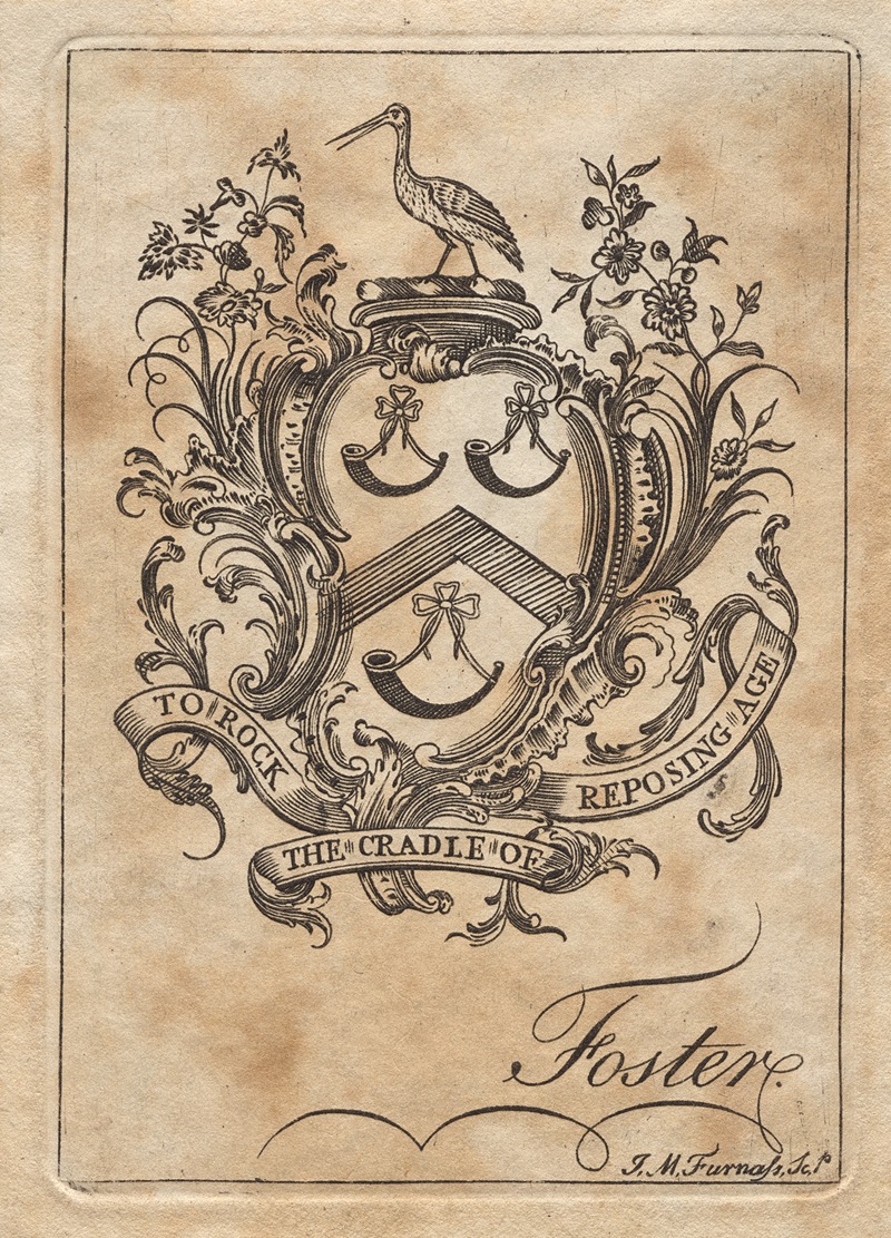 John Mason Furnass - Coat of Arms with Foster inscribed below