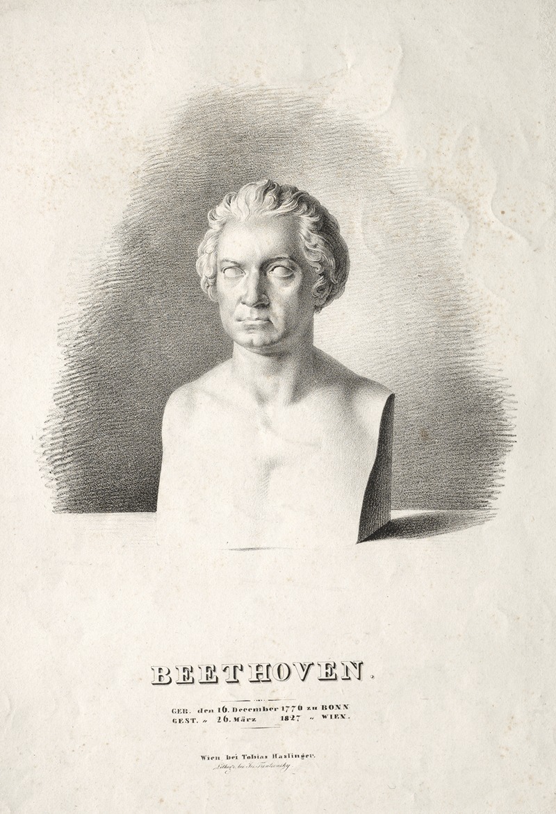 Josef Kriehuber - Bust of Ludwig van Beethoven