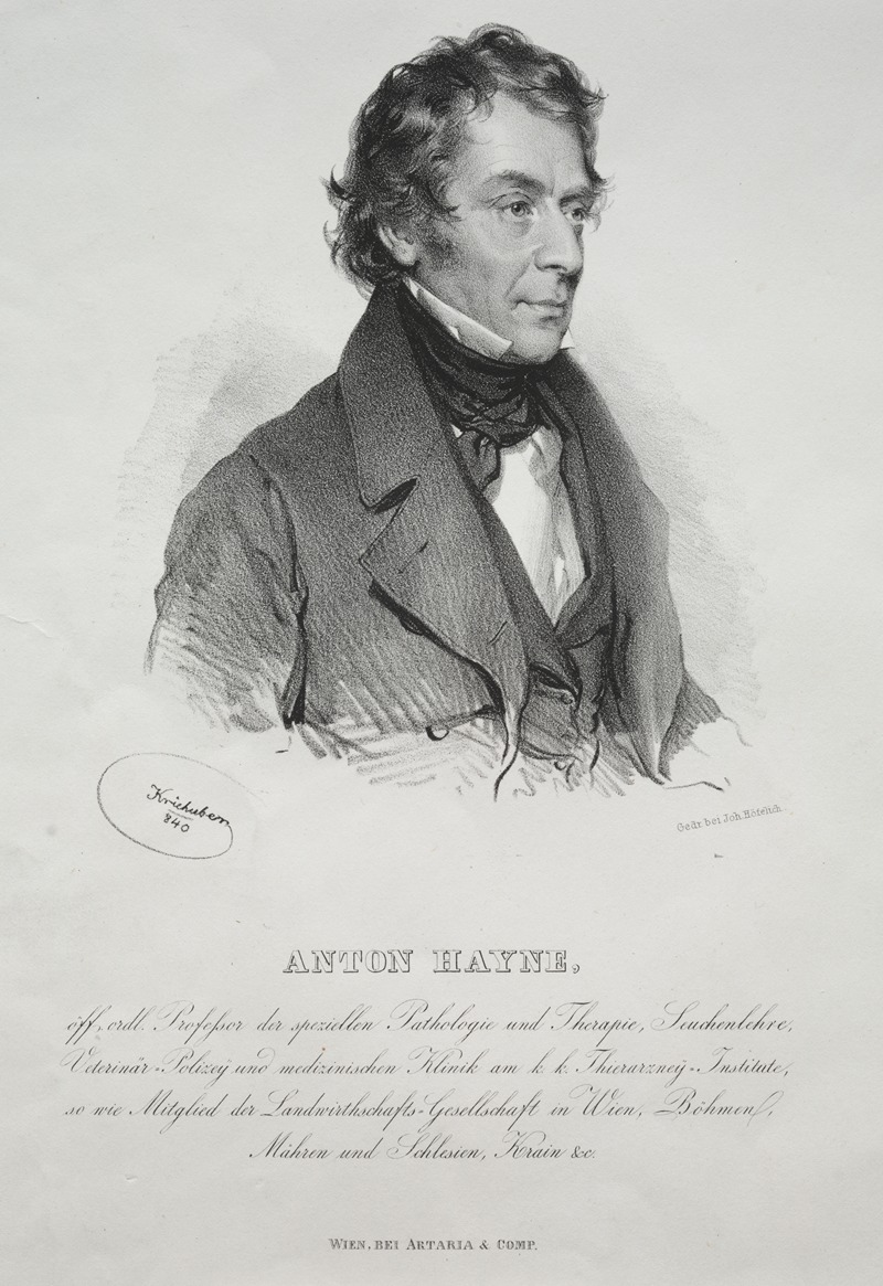 Josef Kriehuber - Portrait of Dr. Anton Hayne