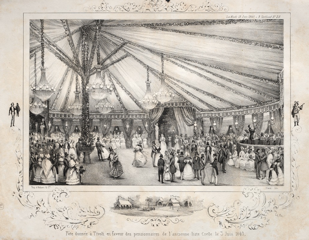 Jules Platier - Fête donnée à Tivoli en faveur des pensionnaires de l’ancienne liste civile le 3 Juin 1840