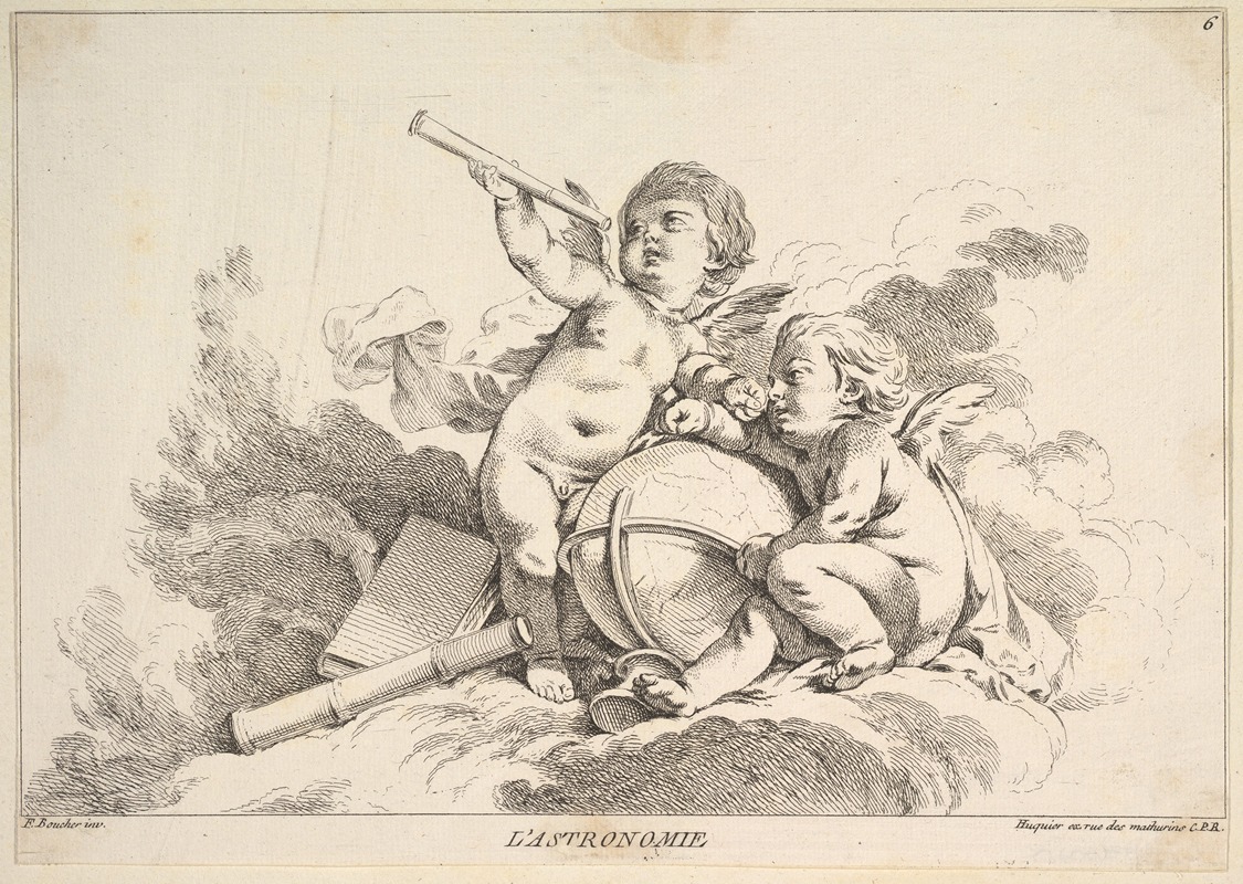 Louis-Felix de La Rue - Astronomy (After F. Boucher)