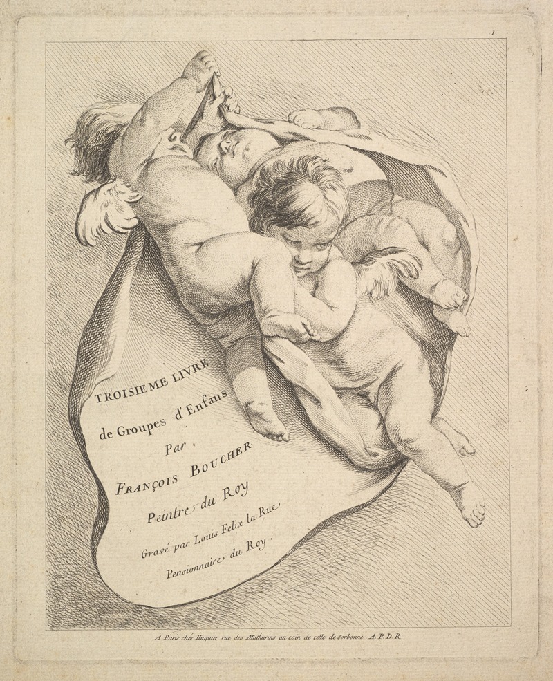 Louis-Felix de La Rue - Frontispiece (After F. Boucher)