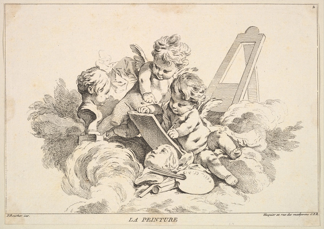 Louis-Felix de La Rue - Painting (After F. Boucher)