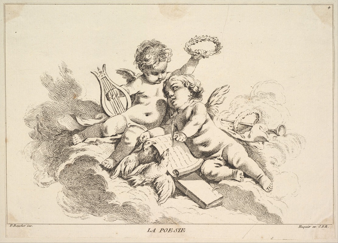 Louis-Felix de La Rue - Poetry (After F. Boucher)