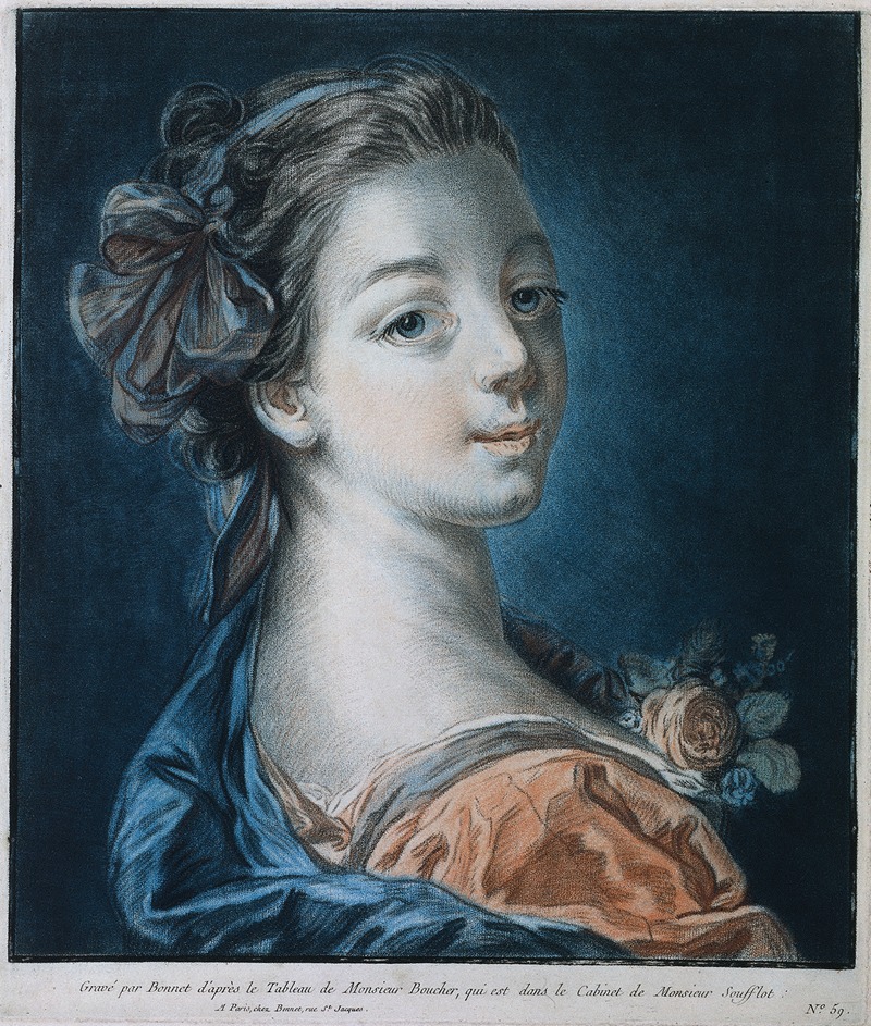 Louis-Marin Bonnet - Head of a Woman