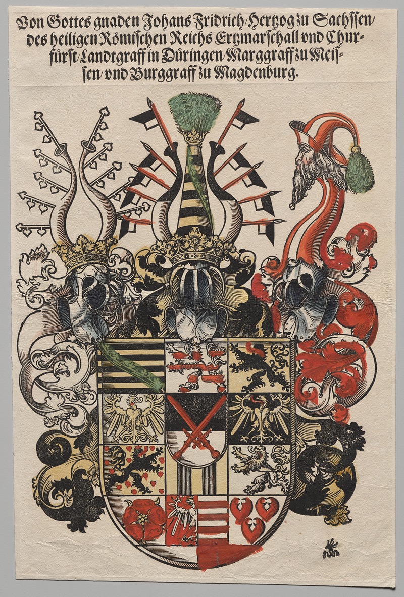 Lucas Cranach - Coat of Arms of John Frederic, Elector of Saxony, called the Magnanimous