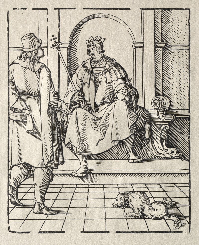 Peter Flötner - A king Enthroned