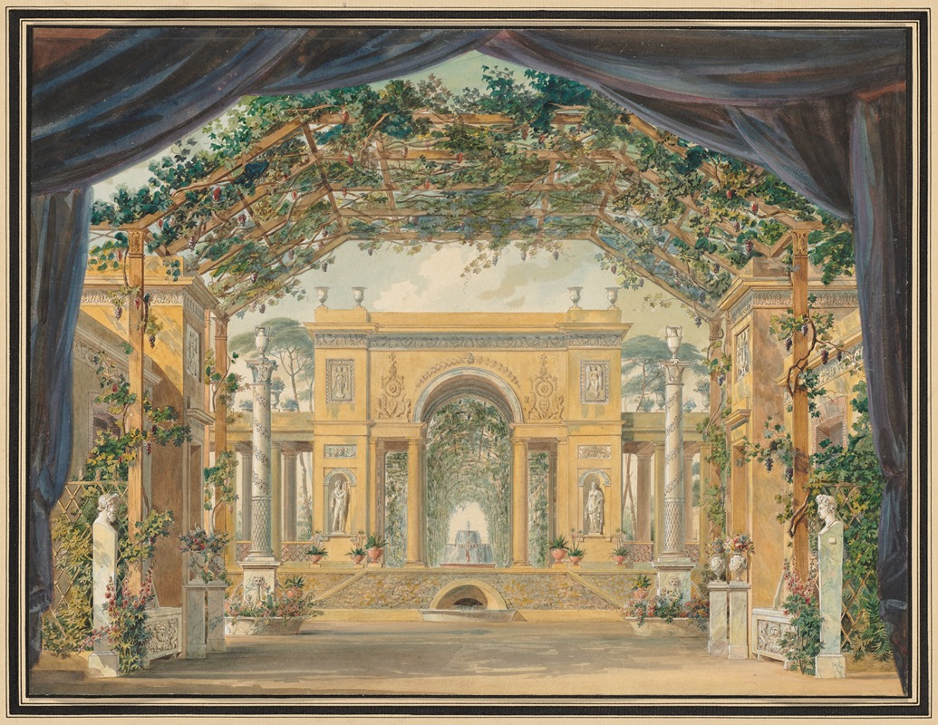 Pierre Luc Charles Cicéri - Decoration Executed for the Birthday of His Majesty the King of Westphalia