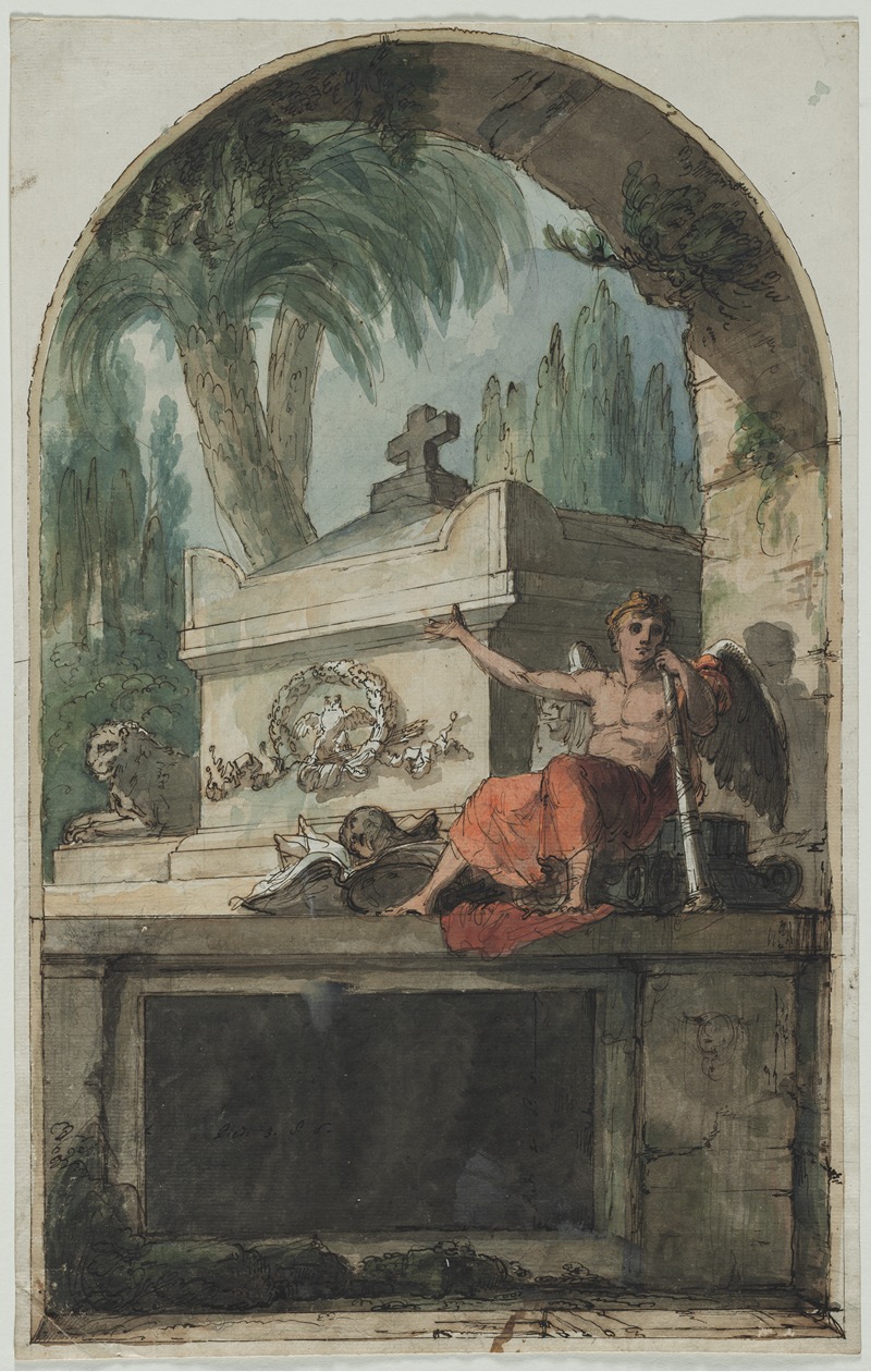 Pietro Fancelli - Design for a Fresco of the Tomb of Vincenzo Martinelli (1737-1807) in the Certosa of Bologna