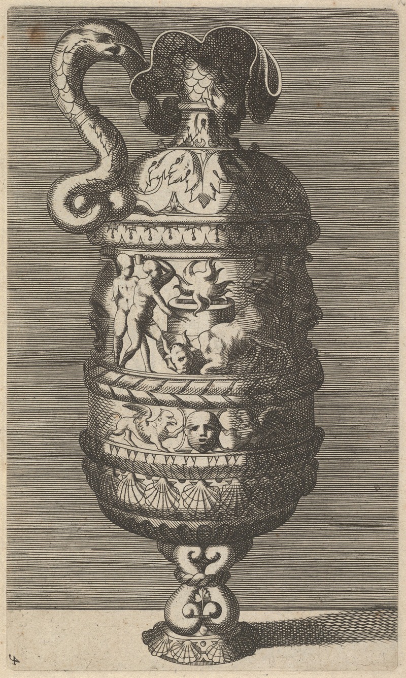 René Boyvin - Vase with a Sacrificial Scene