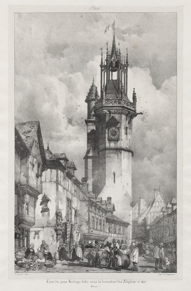 Richard Parkes Bonington - Tour du Gros-Horloge, Evreux