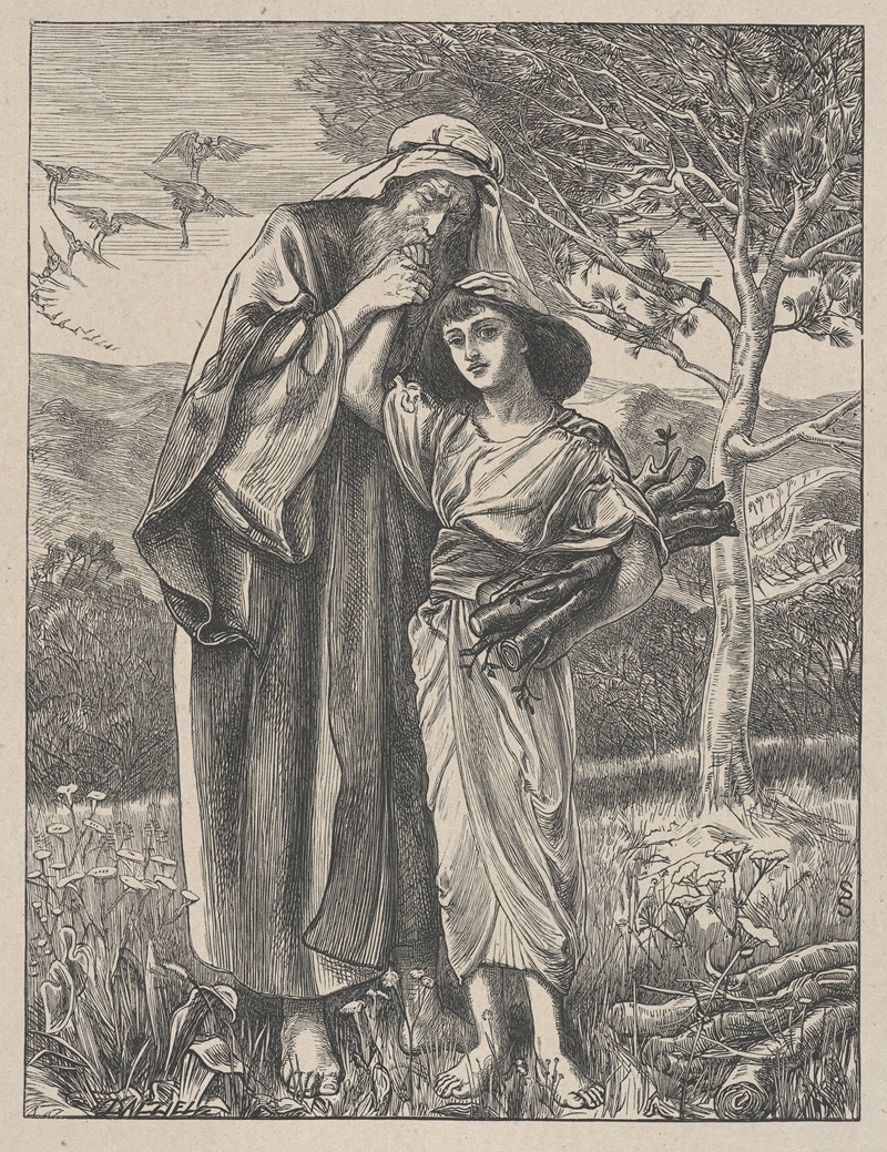 Simeon Solomon - Abraham and Isaac