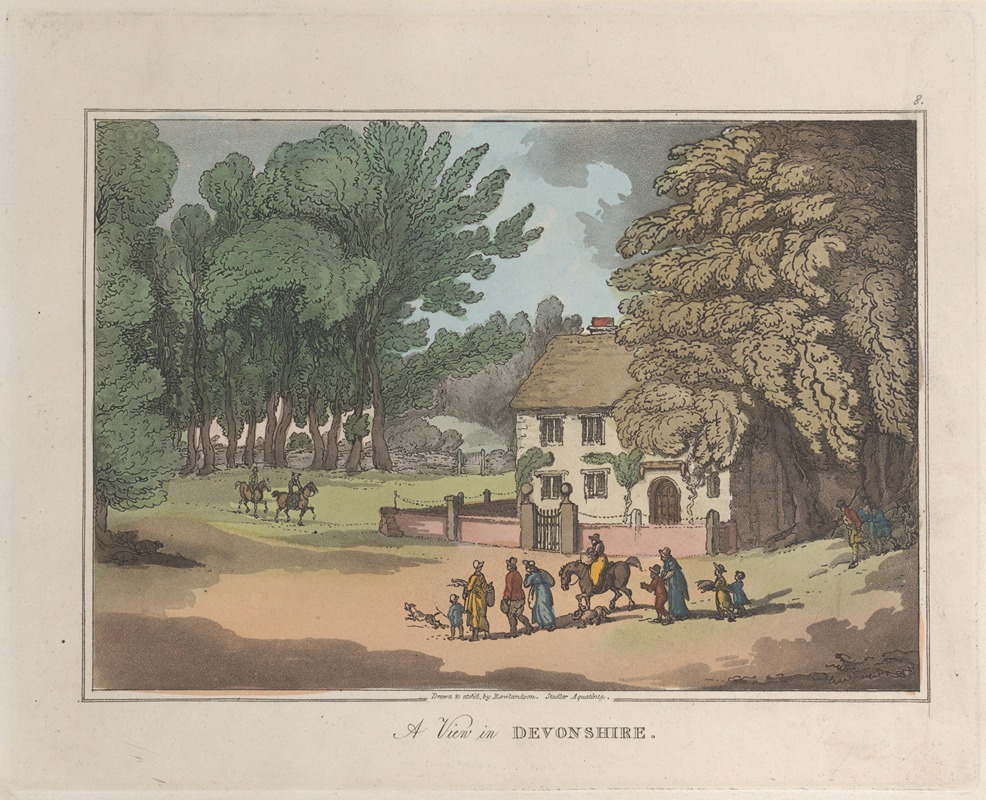 Thomas Rowlandson - A View in Devonshire