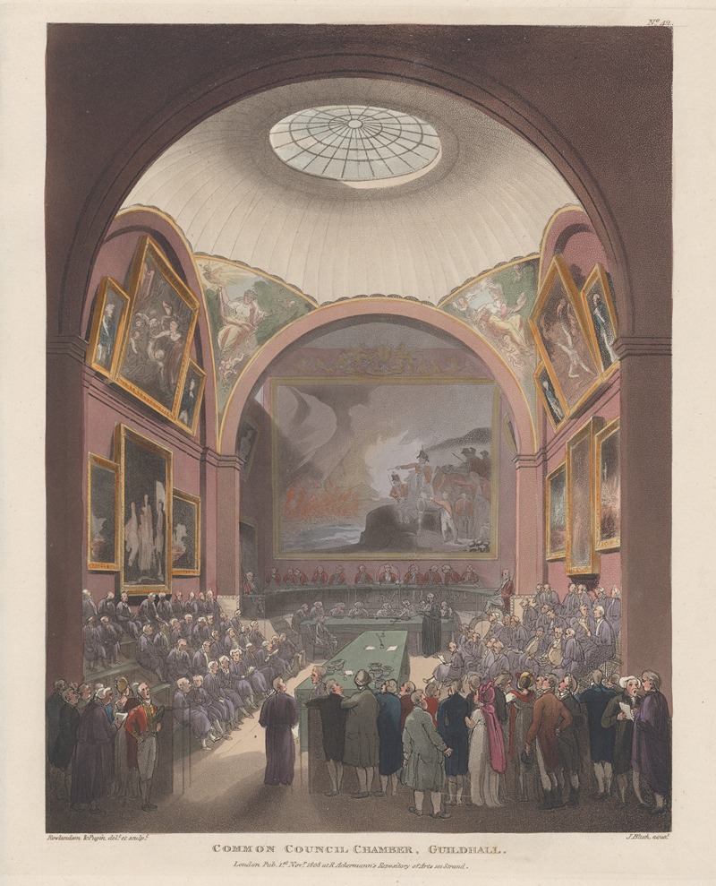 Thomas Rowlandson - Common Council Chamber, Guildhall