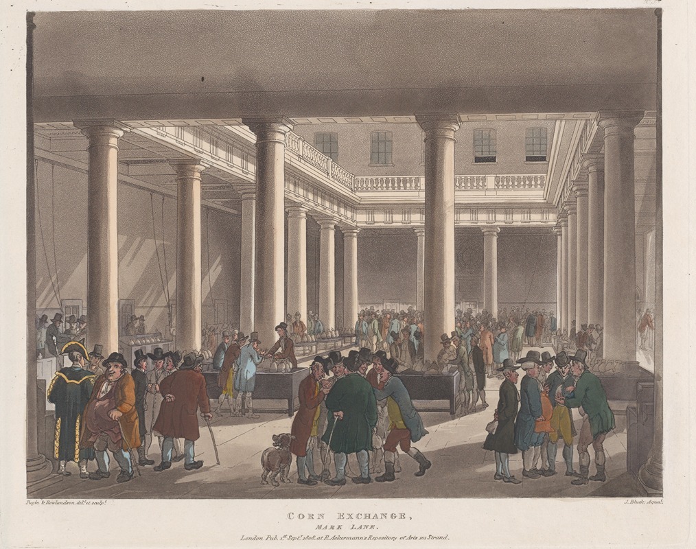 Thomas Rowlandson - Corn Exchange, Mark Lane