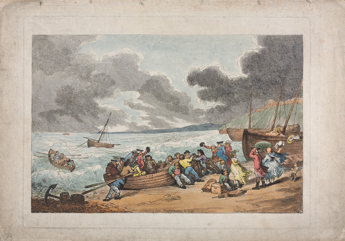 Thomas Rowlandson - Embarking from Brighthelmstone to Dieppe