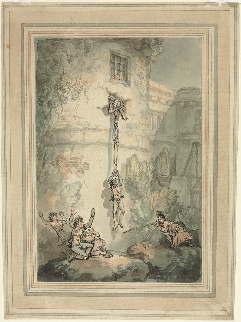 Thomas Rowlandson - Escape of French Prisoners