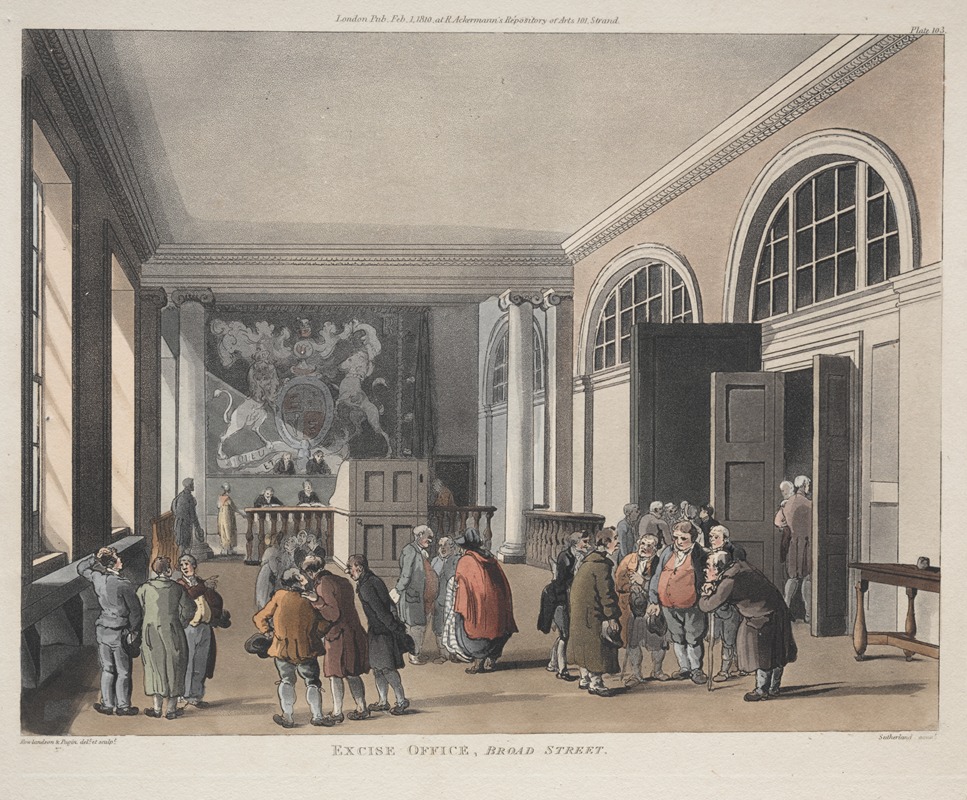 Thomas Rowlandson - Excise Office, Broad Street