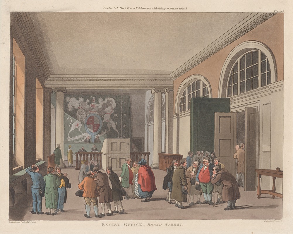 Thomas Rowlandson - Excise Office, Broad Street