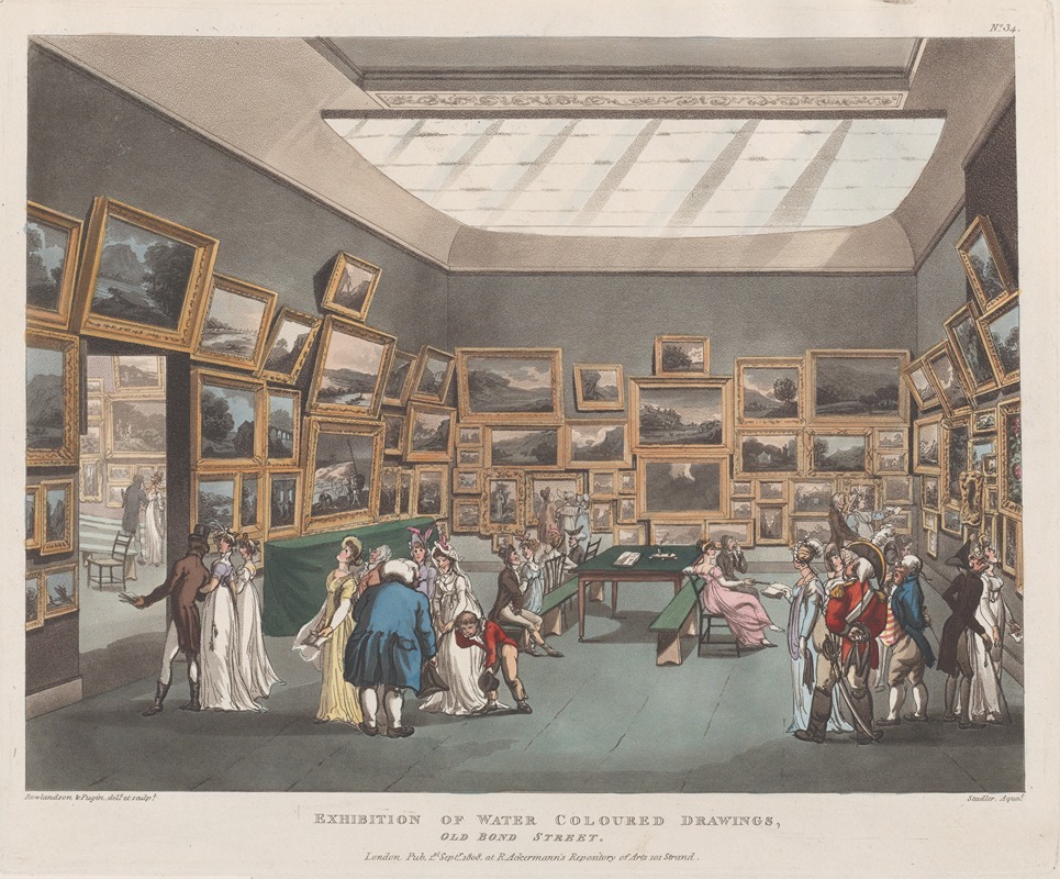 Thomas Rowlandson - Exhibition of Water Coloured Drawings, Old Bond Street