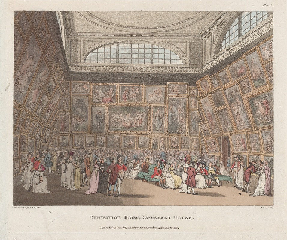 Thomas Rowlandson - Exhibition Room, Somerset House.