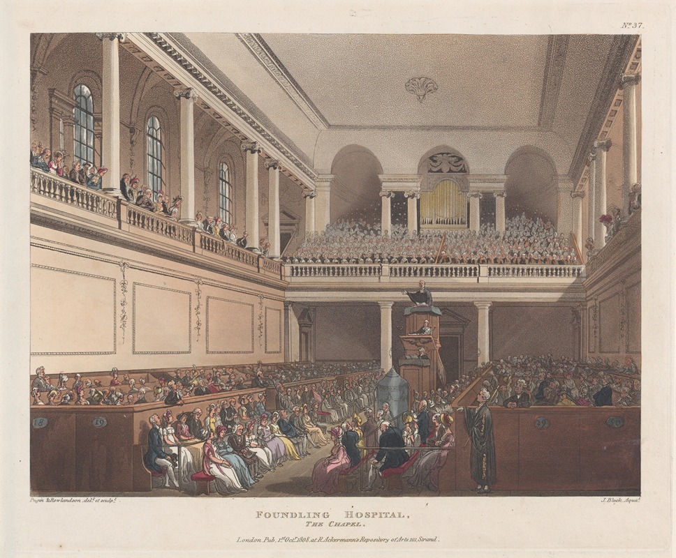 Thomas Rowlandson - Foundling Hospital, The Chapel