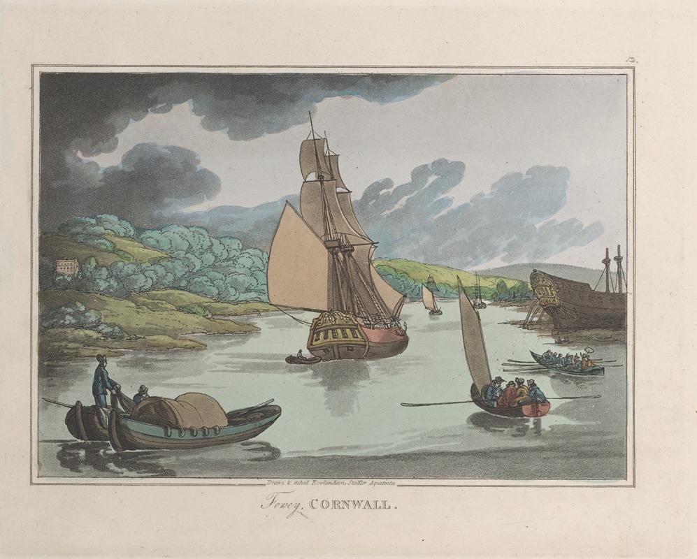 Thomas Rowlandson - Fowey, Cornwall