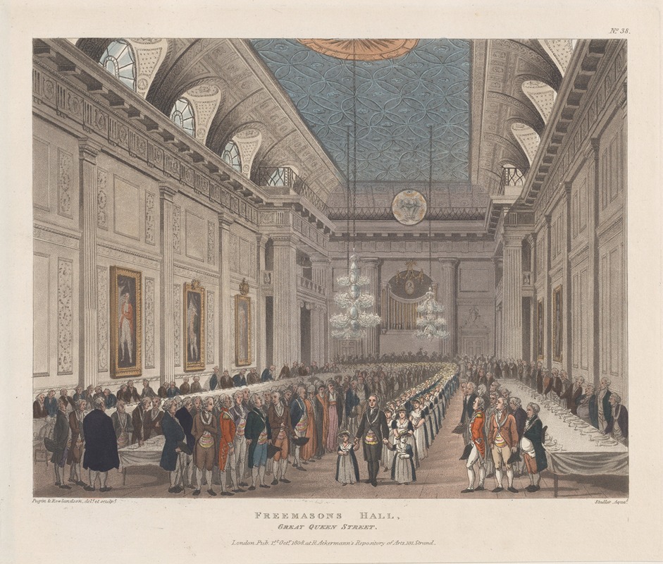 Thomas Rowlandson - Freemasons’ Hall, Great Queen Street