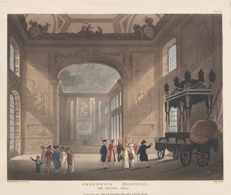 Thomas Rowlandson - Greenwich Hospital, The Painted Hall