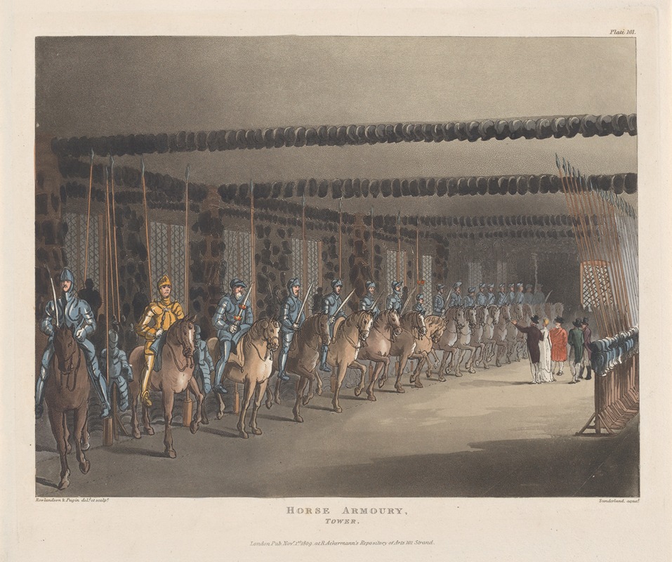 Thomas Rowlandson - Horse Armoury, Tower of London