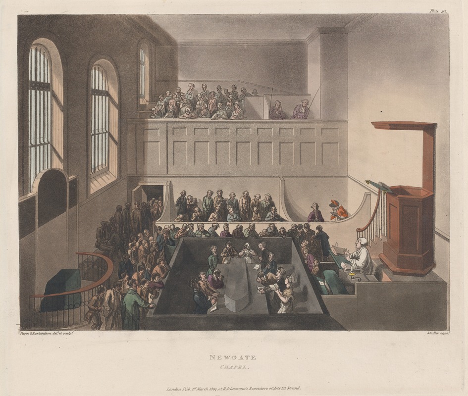 Thomas Rowlandson - Newgate Chapel