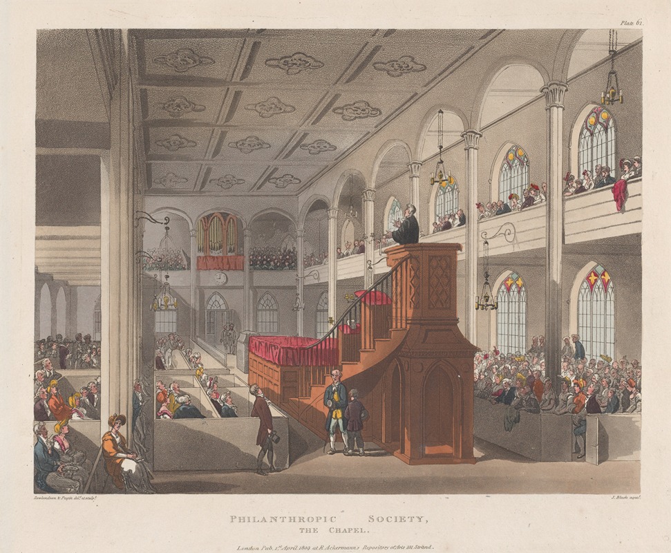 Thomas Rowlandson - Philanthropic Society, The Chapel