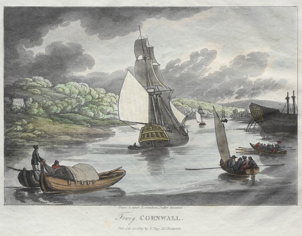 Thomas Rowlandson - Rowlandson’s Sketches from Nature; Fowey, Cornwall