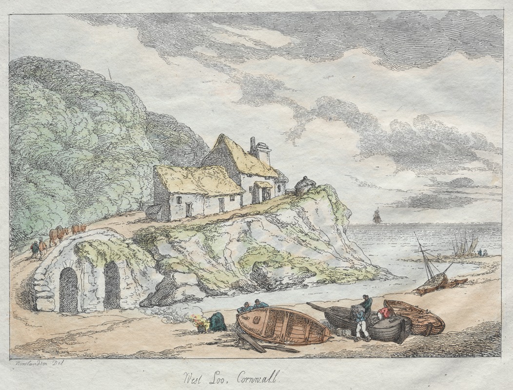 Thomas Rowlandson - Rowlandson’s Sketches from Nature; West Loo, Cornwall