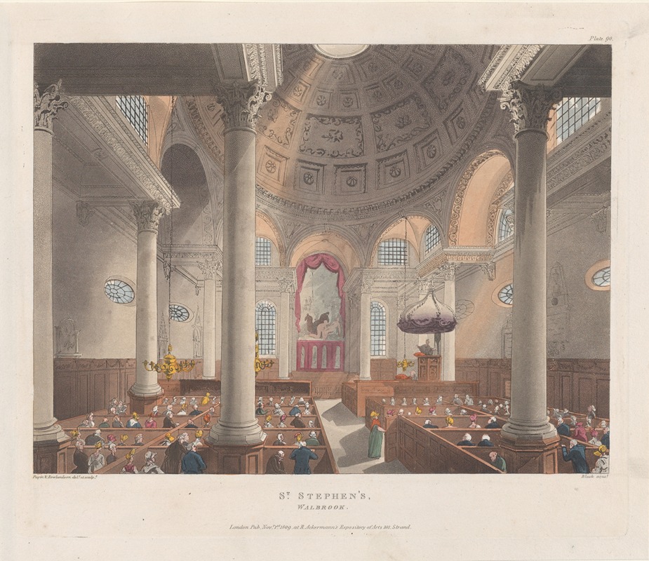 Thomas Rowlandson - St. Stephen’s Walbrook.