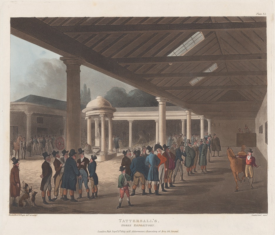 Thomas Rowlandson - Tattersall’s, Horse Repository, Hyde Park Corner.