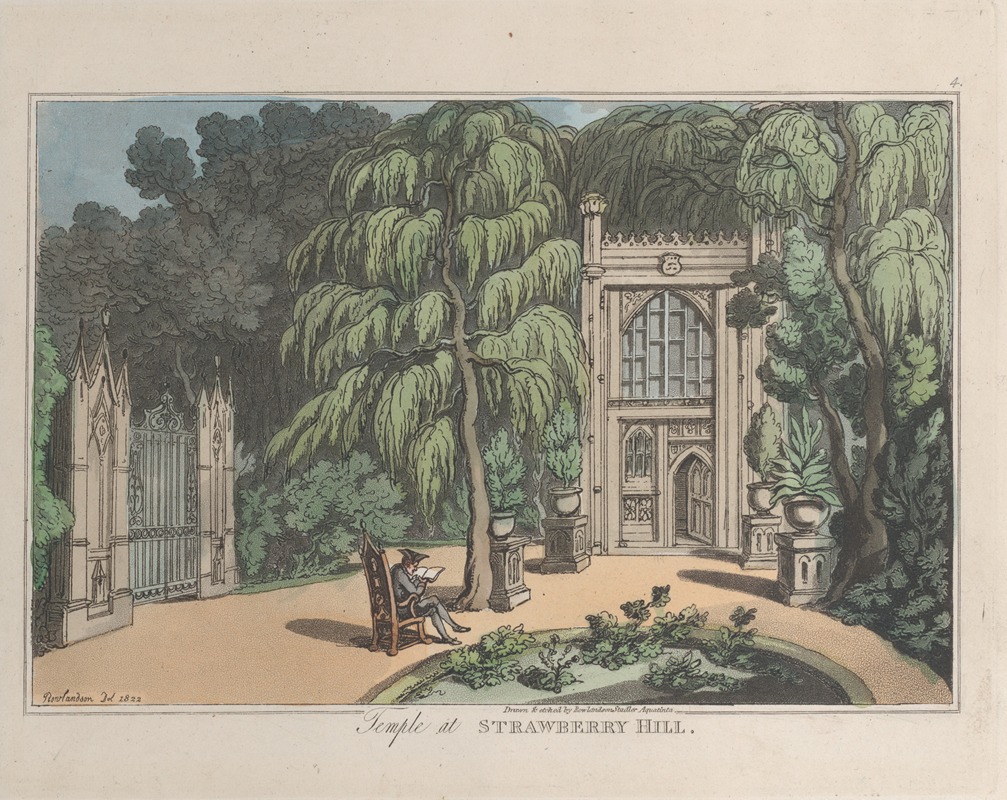 Thomas Rowlandson - Temple at Strawberry Hill