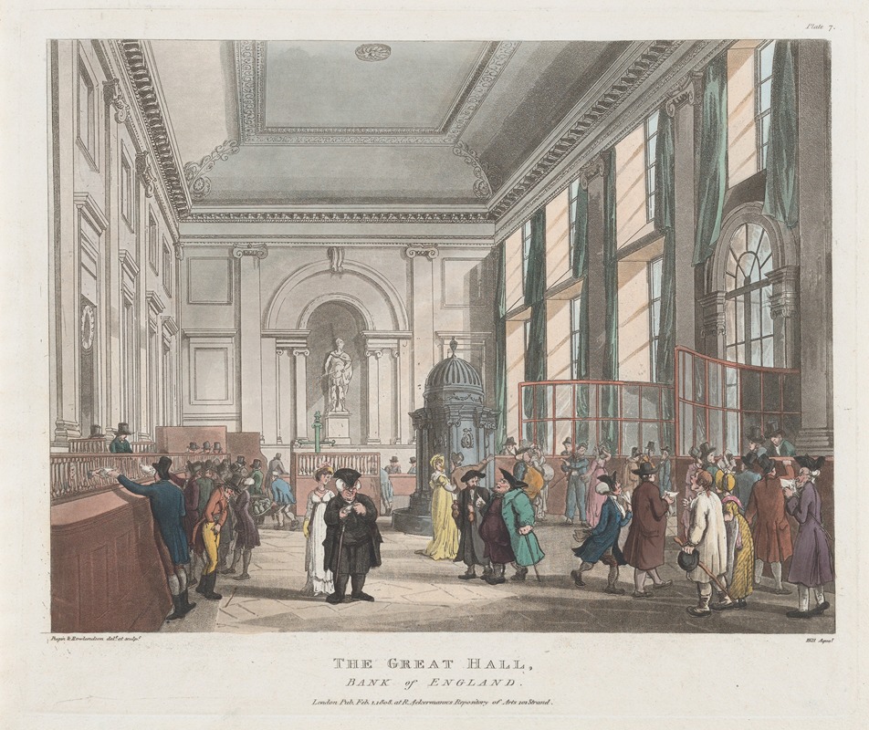 Thomas Rowlandson - The Great Hall, Bank of England