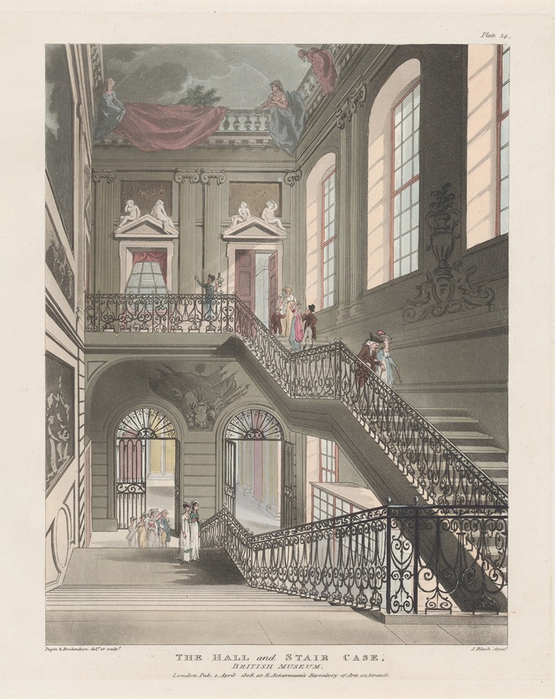 Thomas Rowlandson - The Hall and Stair Case, British Museum