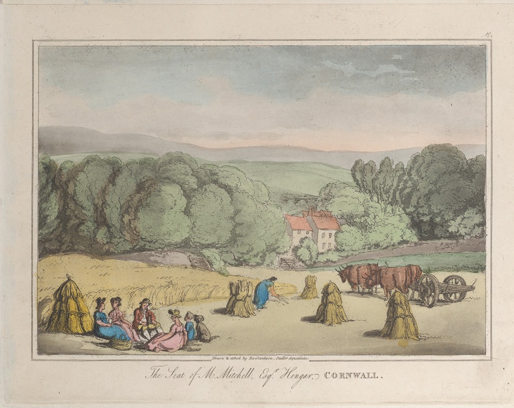 Thomas Rowlandson - The Seat of M. Mitchell Esq. Henger, Cornwall