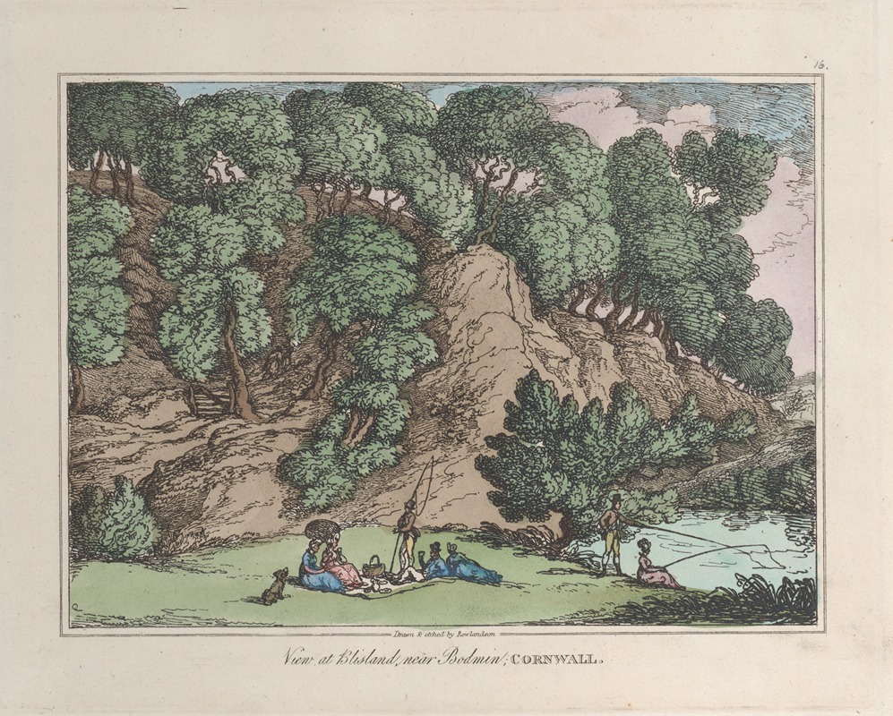 Thomas Rowlandson - View at Blisland near Bodmin, Cornwall