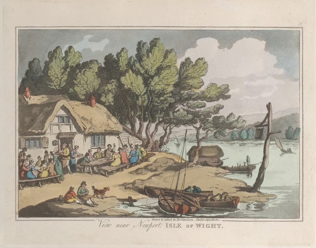 Thomas Rowlandson - View near Newport, Isle of Wight