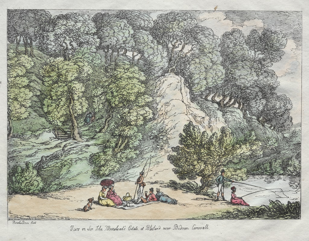 Thomas Rowlandson - View on Sir John Moreshead’s Estate at Blisland near Bodmin, Cornwall